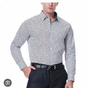 Duchamp Gray Dress Shirt with Sophisticated Pattern